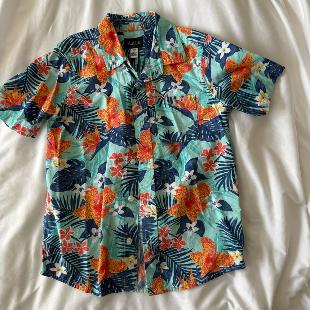 🌶️ 5 for $20: Boys Tropical Floral Shirt